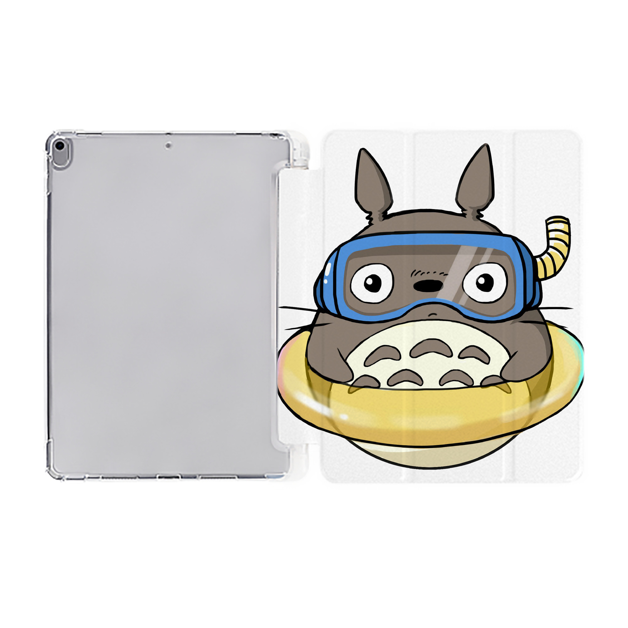 （画像用） となりのトトロ 草壁メイ 草壁サツキ My Neighbor Totoro Satsuki Kusakabe Mei Kusakabe IPad ケース ペン収納付き 三つ折りスタンド PUレザー×シリコン 対応機種9.5/10.5/10.9インチ